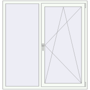 REHAU Brillant-Design 1460x1520 мм Білий (RAL 9016) з двох сторін