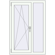 REHAU Euro 60 800x1200 мм Білий (RAL 9016) з двох сторін REHAU Euro 60 800x1200 мм Білий (RAL 9016) з двох сторін