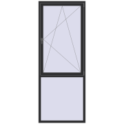 REHAU SYNEGO MD 1000x2600 мм ANTHRACITE_GREY_GLATT з двох сторін