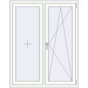 REHAU Euro 60 1150x1450 мм Білий (RAL 9016) з двох сторін