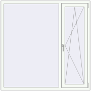 REHAU Euro 70 1500x1500 мм Білий (RAL 9016) з двох сторін