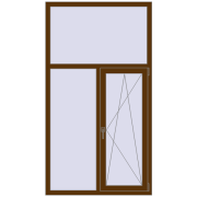 REHAU Euro 60 1100x2000 мм WALNUT з двох сторін