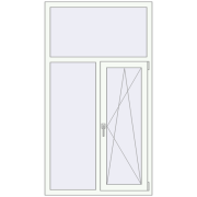 REHAU Brillant-Design 1000x1800 мм Білий (RAL 9016) з двох сторін