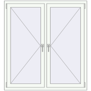 REHAU SYNEGO MD 1300x1400 мм Білий (RAL 9016) з двох сторін REHAU SYNEGO MD 1300x1400 мм Білий (RAL 9016) з двох сторін