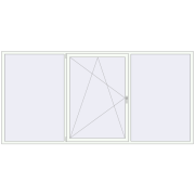 REHAU Euro 60 3300x1600 мм Білий (RAL 9016) з двох сторін