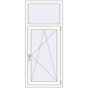REHAU Euro 70 670x1550 мм Білий (RAL 9016) з двох сторін REHAU Euro 70 670x1550 мм Білий (RAL 9016) з двох сторін