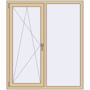 REHAU Brillant-Design 1300x1500 мм RAL 1014 Ivory з двох сторін