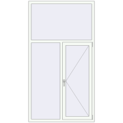 REHAU Euro 70 1200x2200 мм Білий (RAL 9016) з двох сторін REHAU Euro 70 1200x2200 мм Білий (RAL 9016) з двох сторін