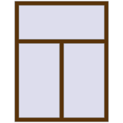 REHAU Brillant-Design 1127x1450 мм WALNUT з двох сторін