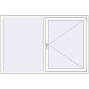 REHAU Brillant-Design 1800x1200 мм Білий (RAL 9016) з двох сторін