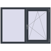 REHAU Euro 60 1310x950 мм ANTHRACITE_GREY_STRUKTURAL з двох сторін REHAU Euro 60 1310x950 мм ANTHRACITE_GREY_STRUKTURAL з двох сторін