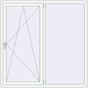 REHAU SYNEGO MD 1600x1600 мм Білий (RAL 9016) з двох сторін