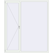 REHAU Euro 70 1950x2300 мм Білий (RAL 9016) з двох сторін