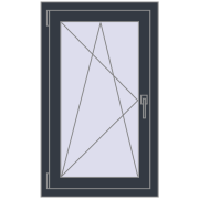 REHAU Euro 60 600x995 мм ANTHRACITE_GREY_STRUKTURAL з двох сторін REHAU Euro 60 600x995 мм ANTHRACITE_GREY_STRUKTURAL з двох сторін
