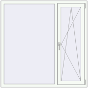 Вікна 1400x1400 мм REHAU SYNEGO MD Білий (RAL 9016) з двох сторін