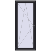 REHAU Brillant-Design 780x1850 мм BLACK_ULTI-MATT з двох сторін