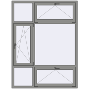 Altest Pony 375 1500x2000 мм RAL 9007 Grey aluminium з двох сторін