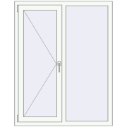 Вікна 1100x1400 мм REHAU Euro 70 Білий (RAL 9016) з двох сторін