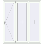 REHAU Euro 60 1600x1800 мм Білий (RAL 9016) з двох сторін