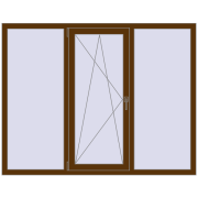 REHAU Euro 70 1765x1380 мм WALNUT з двох сторін REHAU Euro 70 1765x1380 мм WALNUT з двох сторін