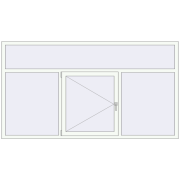 Вікна 2490x1370 мм REHAU Brillant-Design Білий (RAL 9016) з двох сторін