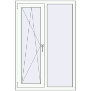 REHAU Euro 70 1000x1400 мм Білий (RAL 9016) з двох сторін