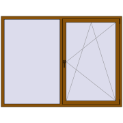 REHAU Brillant-Design 2000x1500 мм GOLDEN OAK з двох сторін