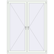 REHAU Euro 70 1500x2000 мм Білий (RAL 9016) з двох сторін