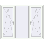 REHAU Euro 70 1700x1350 мм Білий (RAL 9016) з двох сторін
