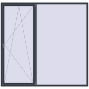 REHAU Euro 70 2500x2400 мм ANTHRACITE_GREY_STRUKTURAL з двох сторін REHAU Euro 70 2500x2400 мм ANTHRACITE_GREY_STRUKTURAL з двох сторін