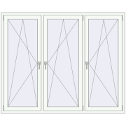 Вікна 1900x1550 мм REHAU Euro 70 Білий (RAL 9016) з двох сторін
