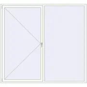 REHAU Euro 70 2340x2170 мм Білий (RAL 9016) з двох сторін