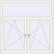 REHAU Euro 60 1600x1600 мм Білий (RAL 9016) з двох сторін