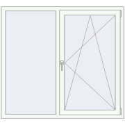 REHAU Brillant-Design 1460x1330 мм Білий (RAL 9016) з двох сторін REHAU Brillant-Design 1460x1330 мм Білий (RAL 9016) з двох сторін