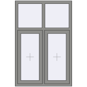 Altest Pony 375 1000x1500 мм RAL 9007 Grey aluminium з двох сторін Altest Pony 375 1000x1500 мм RAL 9007 Grey aluminium з двох сторін