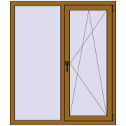 REHAU Euro 60 1200x1400 мм LIGHT_OAK з двох сторін
