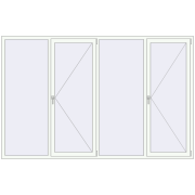 REHAU Euro 70 2800x1800 мм Білий (RAL 9016) з двох сторін