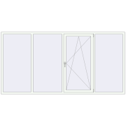 REHAU Euro 60 3000x1500 мм Білий (RAL 9016) з двох сторін