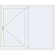 REHAU Euro 60 1800x1500 мм Білий (RAL 9016) з двох сторін