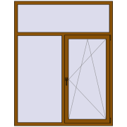 REHAU Euro 70 1500x1900 мм GOLDEN OAK з двох сторін REHAU Euro 70 1500x1900 мм GOLDEN OAK з двох сторін