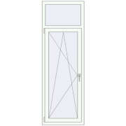 REHAU Euro 60 650x1910 мм Білий (RAL 9016) з двох сторін REHAU Euro 60 650x1910 мм Білий (RAL 9016) з двох сторін