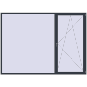 REHAU Brillant-Design 2750x2000 мм ANTHRACITE_GREY_STRUKTURAL з двох сторін
