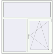 REHAU Brillant-Design 1380x1440 мм Білий (RAL 9016) з двох сторін