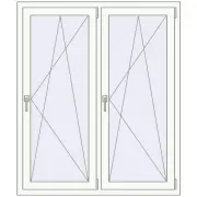 REHAU Euro 70 1225x1450 мм Білий (RAL 9016) з двох сторін REHAU Euro 70 1225x1450 мм Білий (RAL 9016) з двох сторін