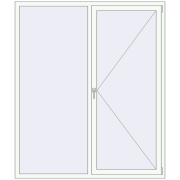 REHAU Euro 60 1700x2000 мм Білий (RAL 9016) з двох сторін