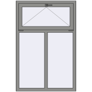 Altest Pony 375 1000x1500 мм RAL 9007 Grey aluminium з двох сторін Altest Pony 375 1000x1500 мм RAL 9007 Grey aluminium з двох сторін