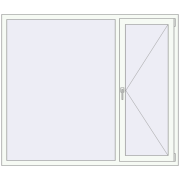 REHAU Euro 60 1750x1500 мм Білий (RAL 9016) з двох сторін
