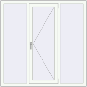 REHAU Euro 70 1400x1400 мм Білий (RAL 9016) з двох сторін