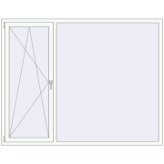 REHAU SYNEGO MD 2125x1665 мм Білий (RAL 9016) з двох сторін