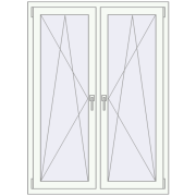 REHAU SYNEGO MD 1070x1500 мм Білий (RAL 9016) з двох сторін